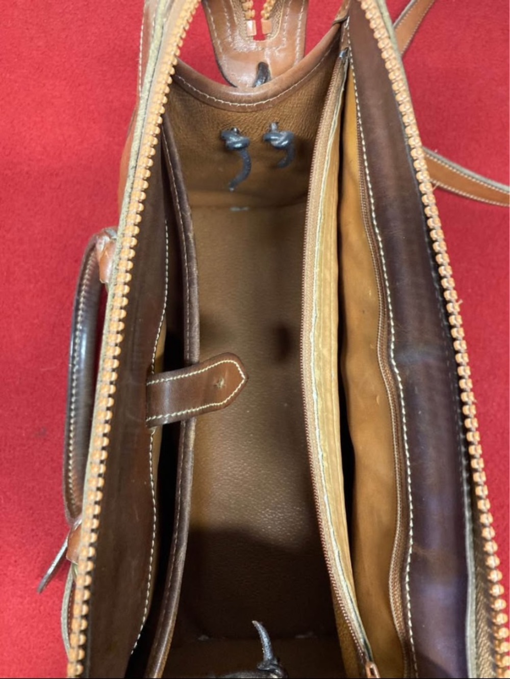 Dooney & Bourke Brown Leather Crossbody Satchel with Short Handles - Picture 9 of 10